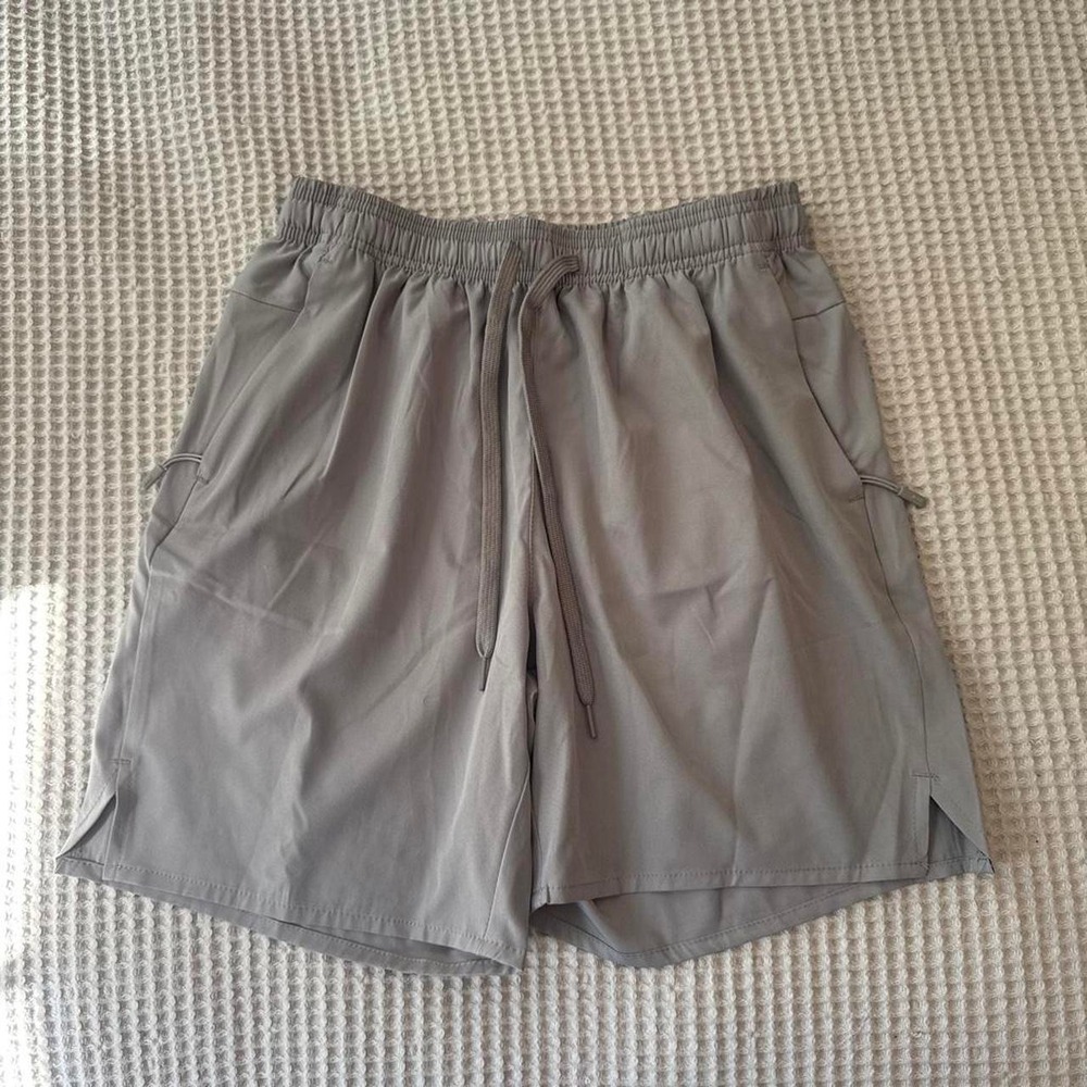Kids Light Grey Drawstring Shorts Outdoor Basic